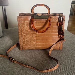 Brown satchel crossbody
